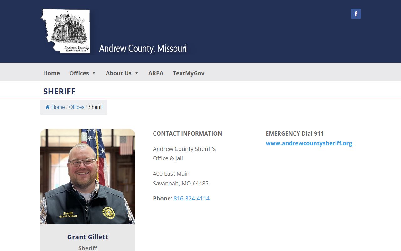 Andrew County Sheriff's Office arrest records information
